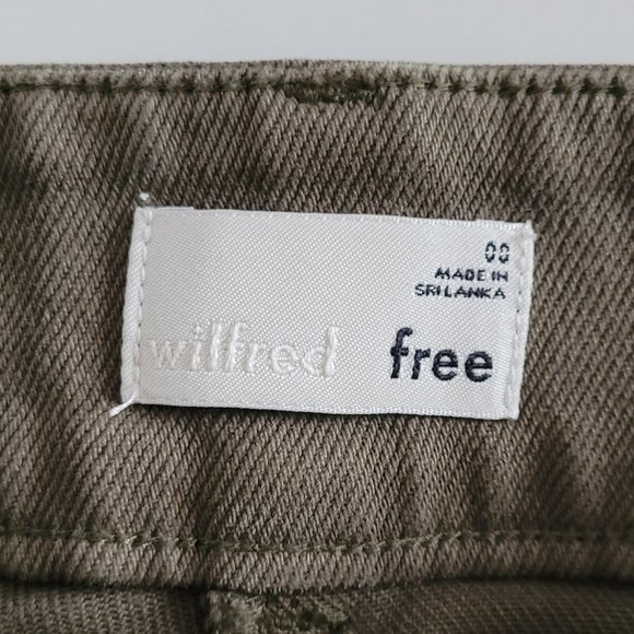 Aritzia Wilfred Free Army Green High-Rise Modern Cargo Utility Pants - Size 00 - Picture 7 of 12